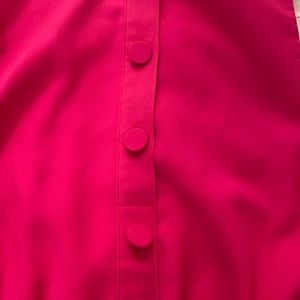 NWOT J.Crew Hot Pink Back Buttons Dress